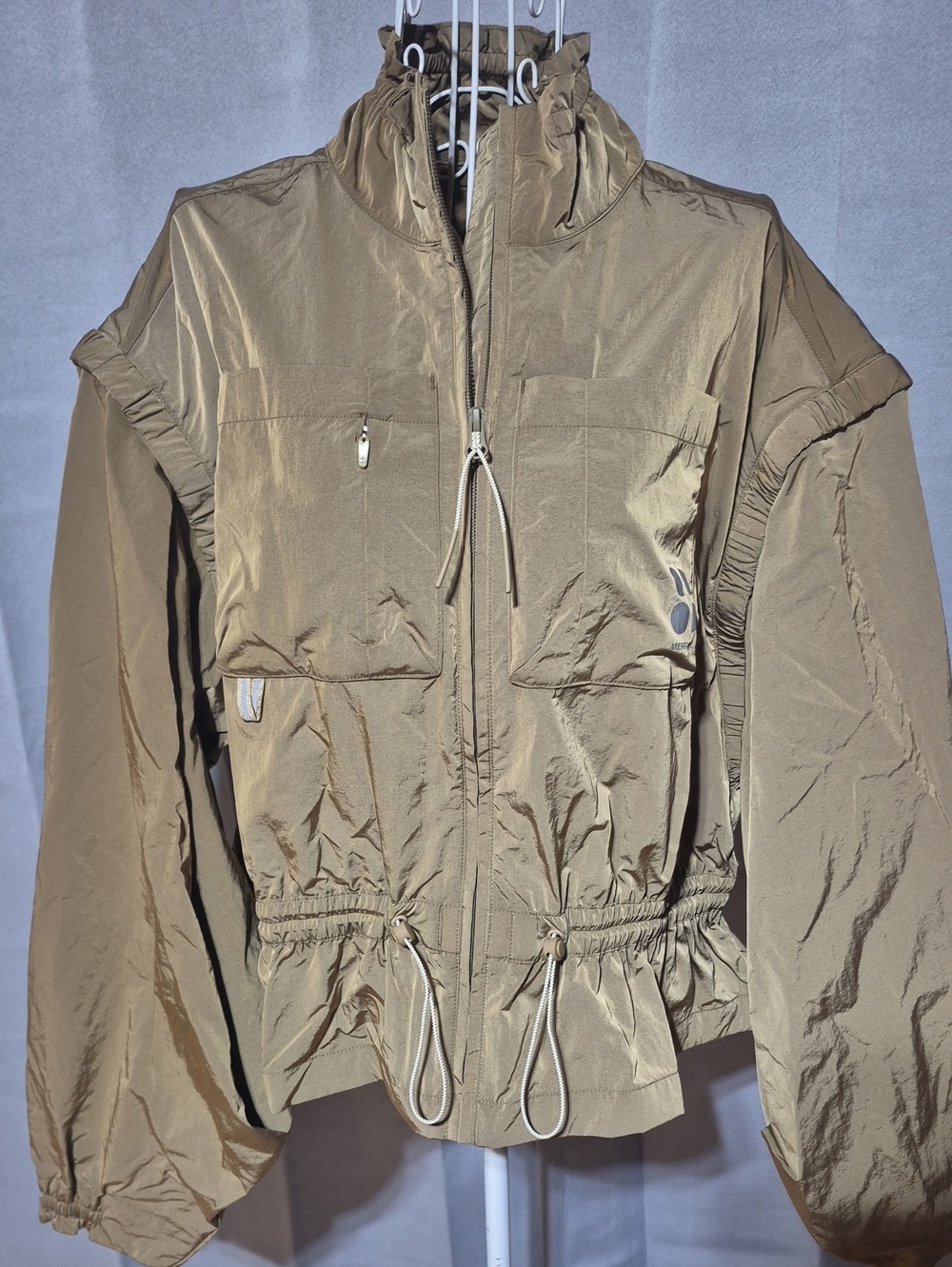 Sweaty Betty Tan  Drawstring Utility Jacket